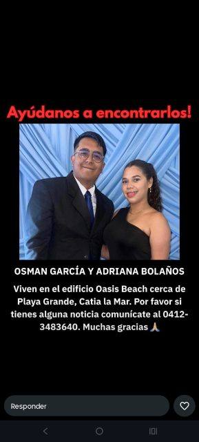 Foto de Osmán García y Adriana Bolaños