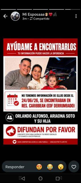 Foto de Orlando José Alfonso, Ariadna Soto y su hija nso, esposa