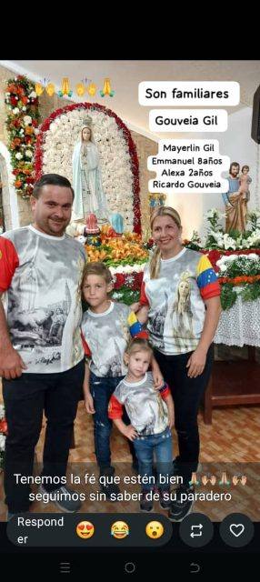 Foto de Ricardo Gouveia y su familia