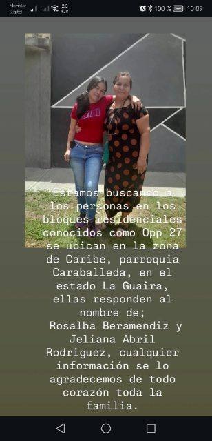 Foto de Rosalba Beramendiz y Jeliana Abril Rodriguez
