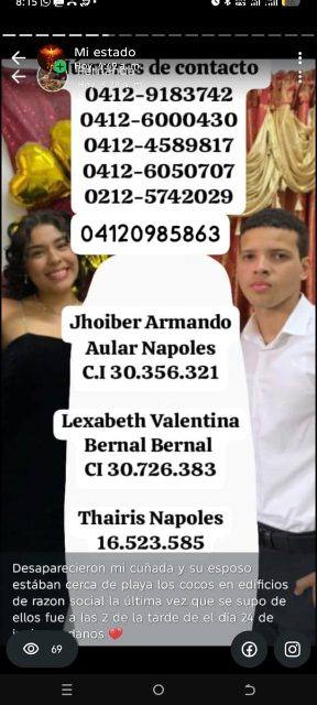Foto de Joiber Aular y Valentina Betnal.