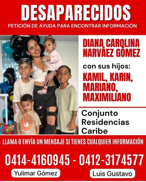 Foto de Diana y sus hijos