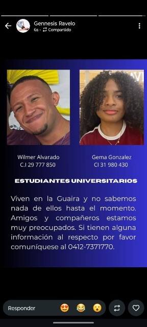 Foto de Gema González y Eilmer Alvarado