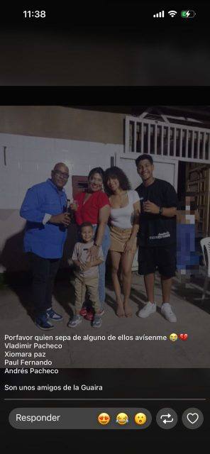 Foto de Vladimir Pacheco, Xiomara paz, paul Fernando, Andrés Pacheco