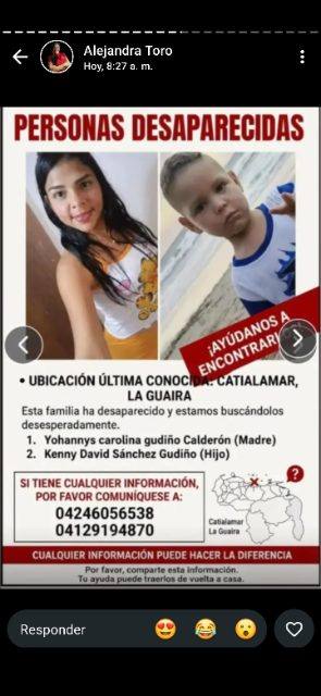 Foto de hannys carolina gudiño Calderón (Madre)  Kenny David Sánchez Gudiño (Hijo