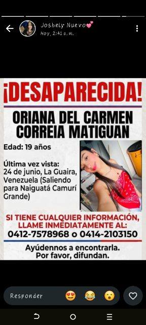 Foto de Oriana del Carmen correia marihuana
