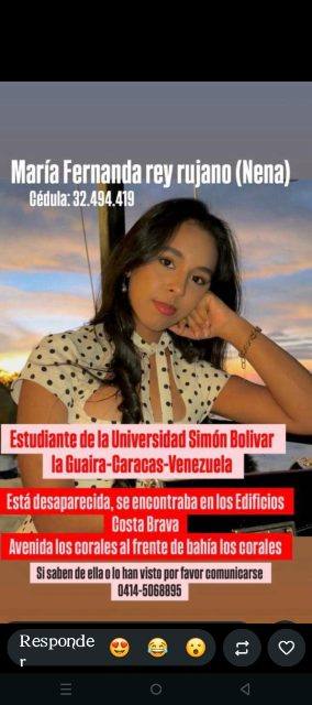 Foto de María Fernanda Rey Rujano