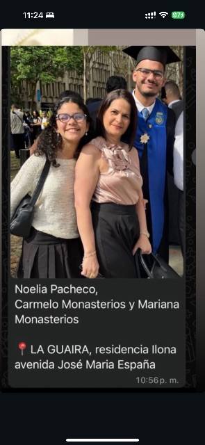 Foto de Noelia Pacheco, Carmelo Monasterios, Mariana Monasterios