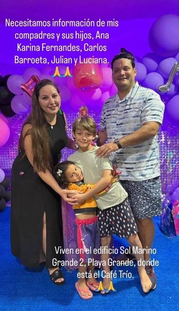 Foto de Ana Karina Fernandes Agrela y su familia