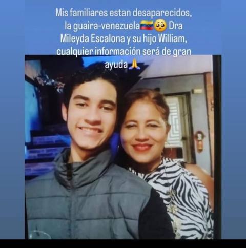 Foto de Mileida y Wiliam escalona