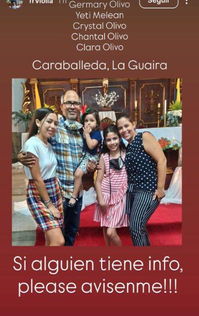 Foto de Crystal Isabella Olivo y familia