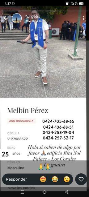 Foto de Melbin Pérez