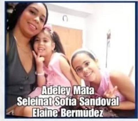 Foto de Adeley Mata, Seleinat Sofia Sandoval, Elaine Bermúdez