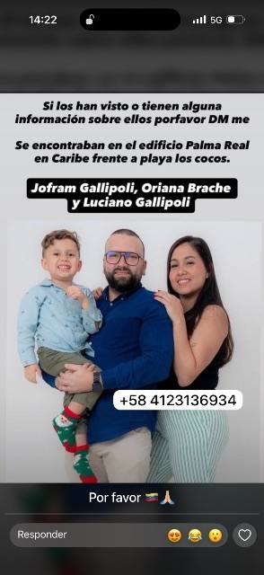 Foto de Oriana brache, liciano gallipoli, jofram gallipoli