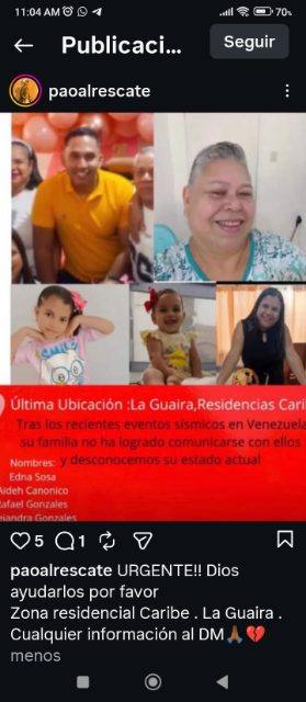 Foto de Haydée canónico, Edna Sosa, Rafael González, Alejandra González, Antonella González