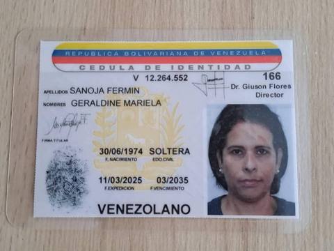 Foto de Geraldine Sanoja Fermin