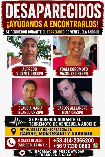 Foto de Alfredo Vicente Crespo, Yoali coromoto Vazquez  Crespo, Claudia María Blanco Crespo, Carlos Alejandro Mota Crespo