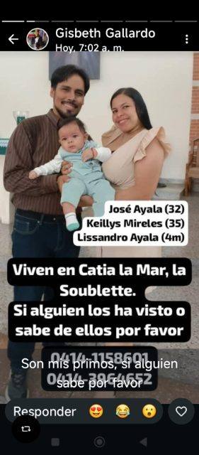 Foto de José Ayala, Esposa e hijo