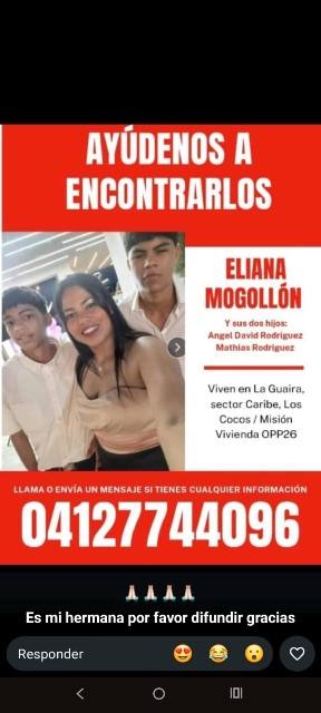 Foto de Eliana y sus hijos