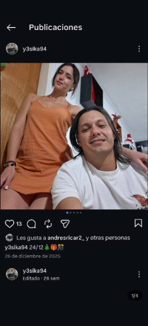 Foto de Andrés Rodríguez y Yesica Vallenilla