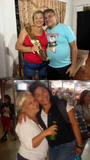 Foto de Belkys, Elba y Boris Ibarra, Eylin Luna