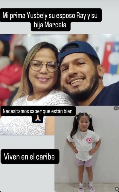Foto de Yusbe, Roy e hija