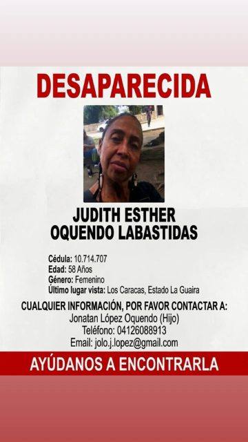 Foto de Judith Esther Oquendo Lavastidas