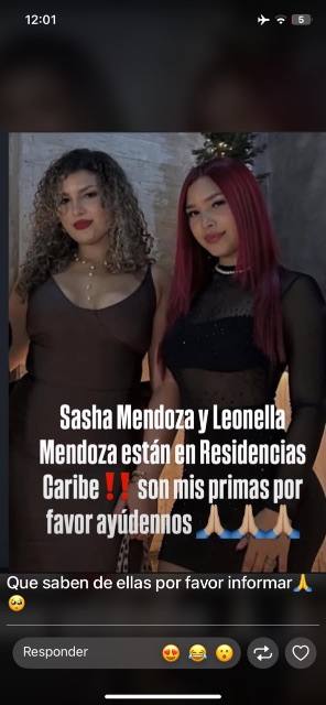 Foto de Sasha y Leonella Mendoza
