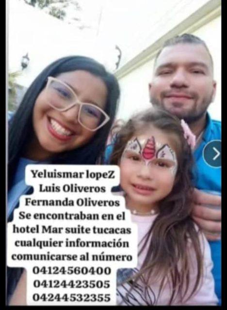 Foto de Yuleismar Lopez luis oliveros e hija Fernánda