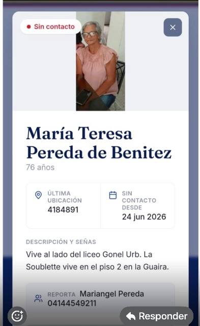 Foto de María Teresa Pereda de Benítez