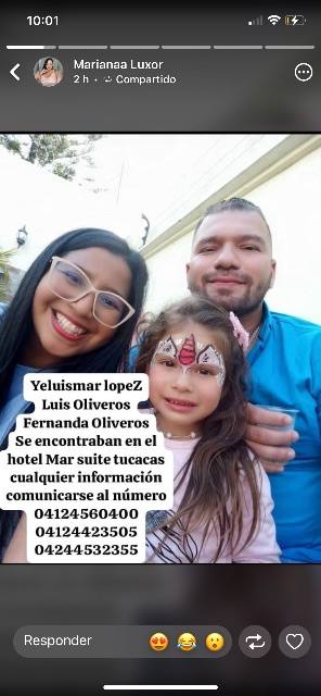 Foto de Yeluismar López Luis oliveros Fernanda Oliveros