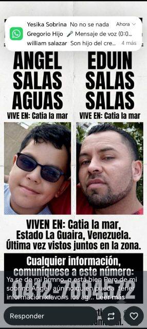 Foto de Eduin Yovani salaz y su hijo