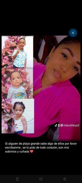 Foto de Barbara Demayleth y sus hijos jampol Caraballo mia Caraballo Ian Caraballo