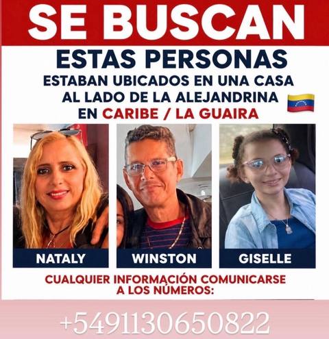 Foto de Nataly Farnoli; Winston Cáceres; Giselle Cáceres