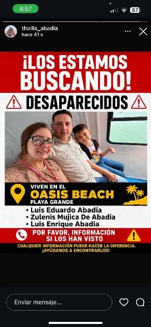 Foto de Zulenis Mujica Luis abadía Luis Enrique abadía