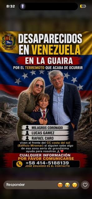 Foto de Lucas Gámez, milagros coronado y Rafael Gámez