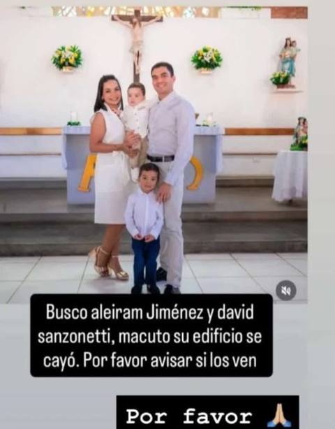 Foto de Aleiram Jimenez y David Sanzonetti e hijos
