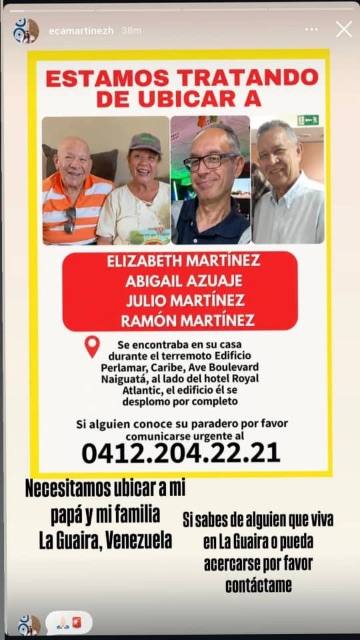 Foto de Elizabeth Martines   Abigail Azuaje.   Julio Martines.   Ramón Martínez