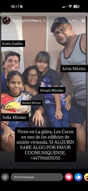 Foto de Mónica Mireles, alvani Mireles, Keith Guillén, Sofía Mireles y Alvin mireles