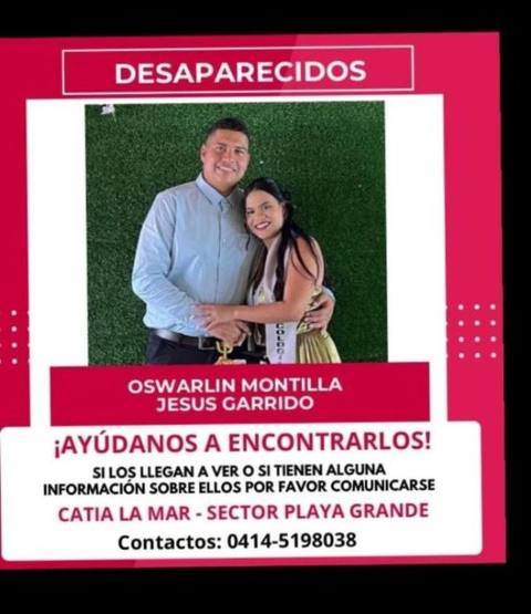 Foto de Jesús garrido y su esposa oswarlin Montilla