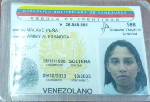 Foto de Ammy Alexandra Malave Peña