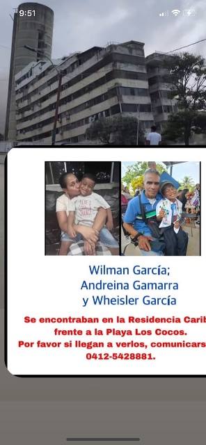 Foto de William García Andreina Gamarra y wheisler García