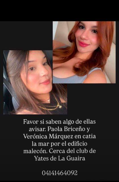 Foto de Paola Briceño y Verónica Marquez