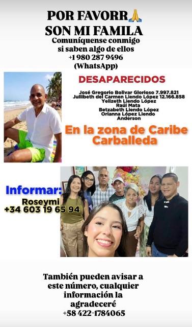 Foto de Orianna López, Betzabeth Liendo y Familia