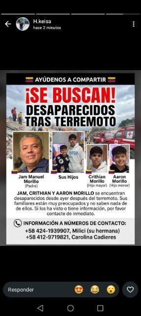 Foto de Jan Morillo, Cristhian Morillo y aron Morillo