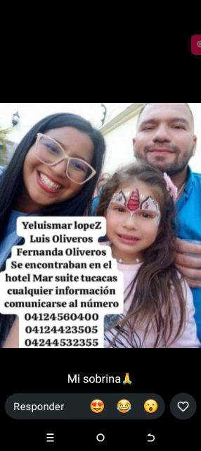 Foto de Yeluismar López,Luis Oliveros,Fernanda oliveros