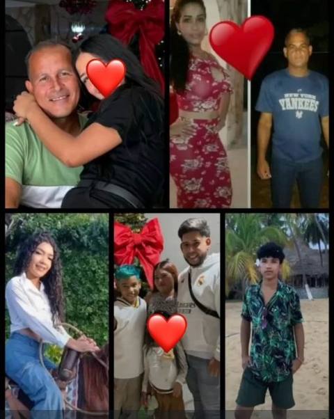 Foto de Darwin Gutierrez  y su familia Jenny Barreto, mayerlin, grethmary y Angelo