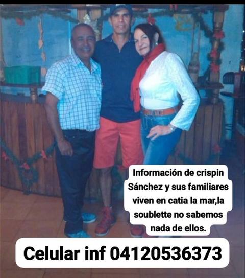 Foto de Crispin Sánchez ,esposa le dicen nena y el hijo se llama Eduard
