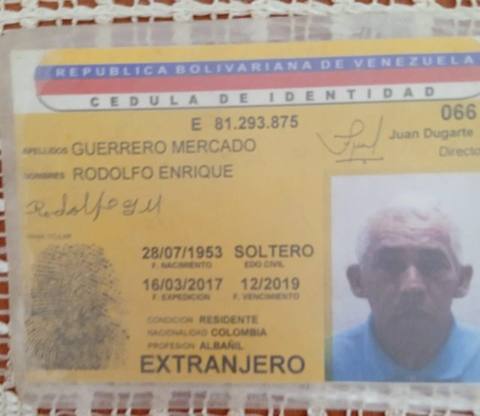 Foto de Rodolfo Enrique Guerrero Mercado