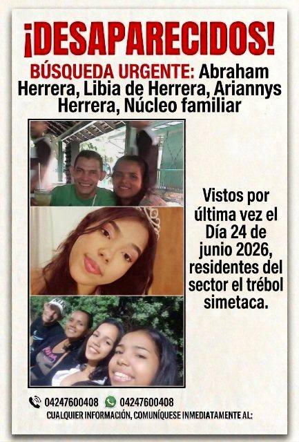 Foto de Abraham Herrera, libia de herrera y ariannys Herrera
